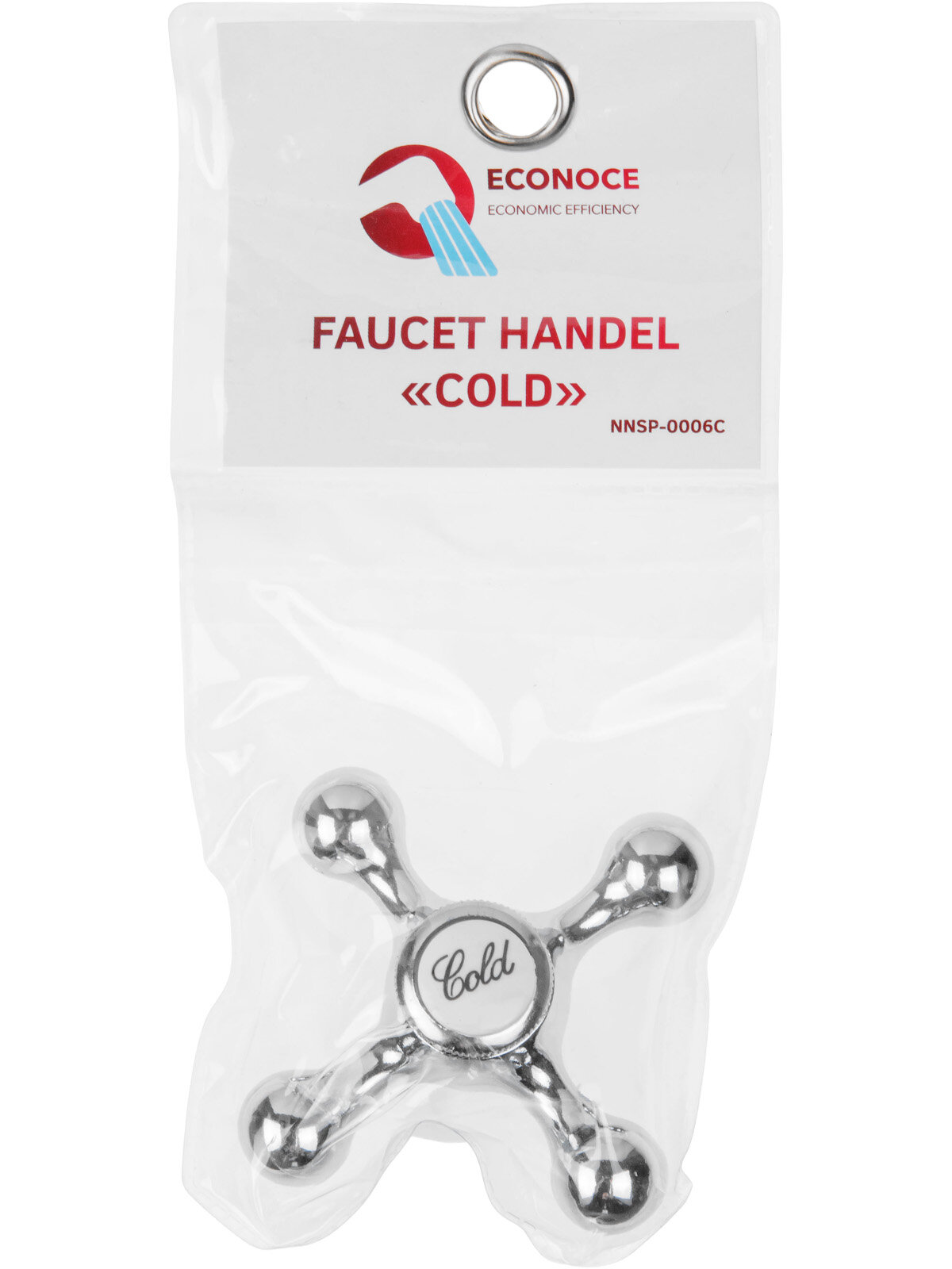 Маховик для вентильного смесителя ECONOCE серия 6 "COLD", холодная вода — фото 1