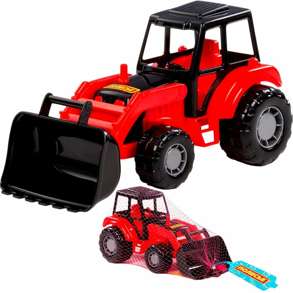 Трактор Полесье Мастер погрузчик красно-черный (24415)