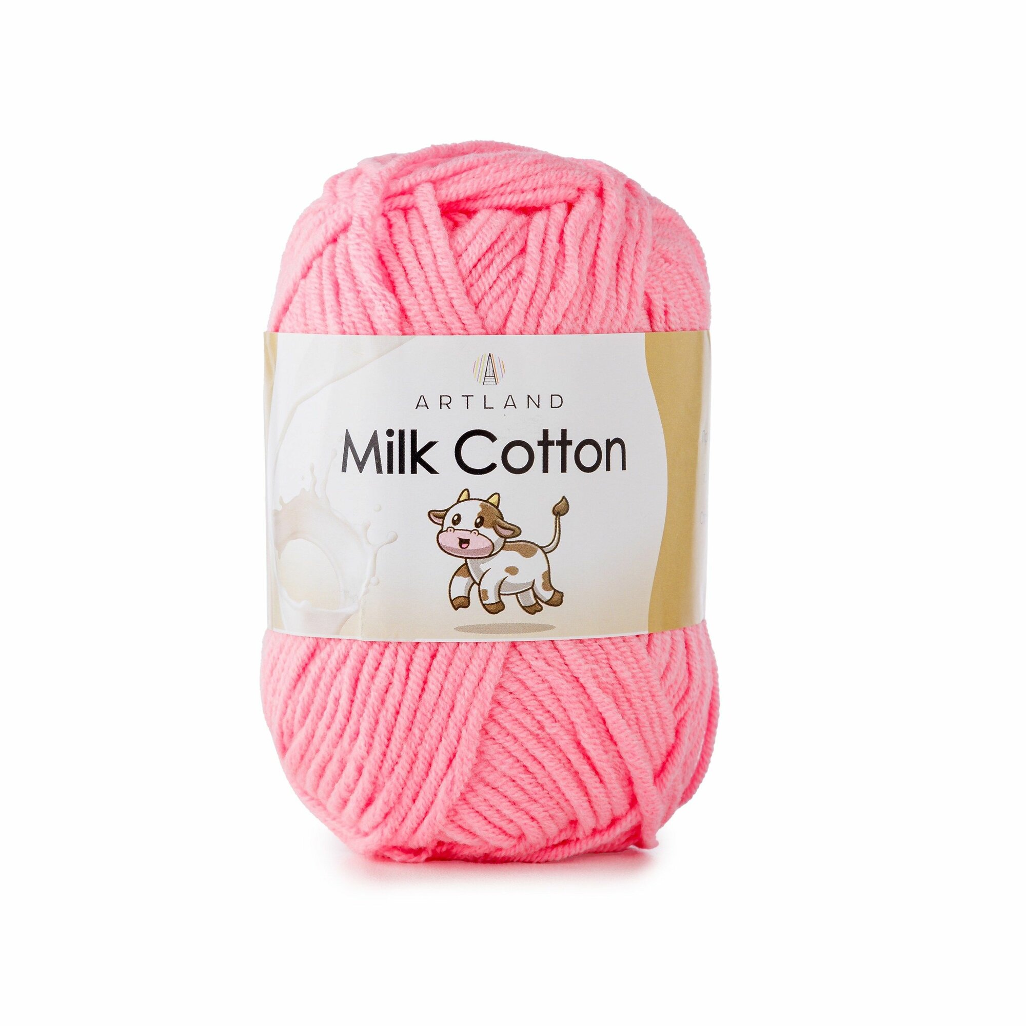 Пряжа для вязания Milk Cotton Artland 2 мотка (100 м, 50 гр), цвет 31 розовый