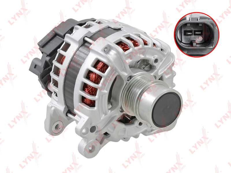 Генератор LYNXauto EA-1217. Для AUDI Ауди A1 1.0-1.4 12-18/A3 1.0-1.5 13-18/Q3 1.4 13-18, SEAT Сеат Ibiza IV 1.0-1.4 08-16/Leon 1.0-1.4 12>, SKODA Шко