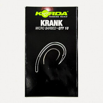 Изображение товара Крючки Korda Krank, одинарные, с бородкой, №8, серебристые, 10 шт