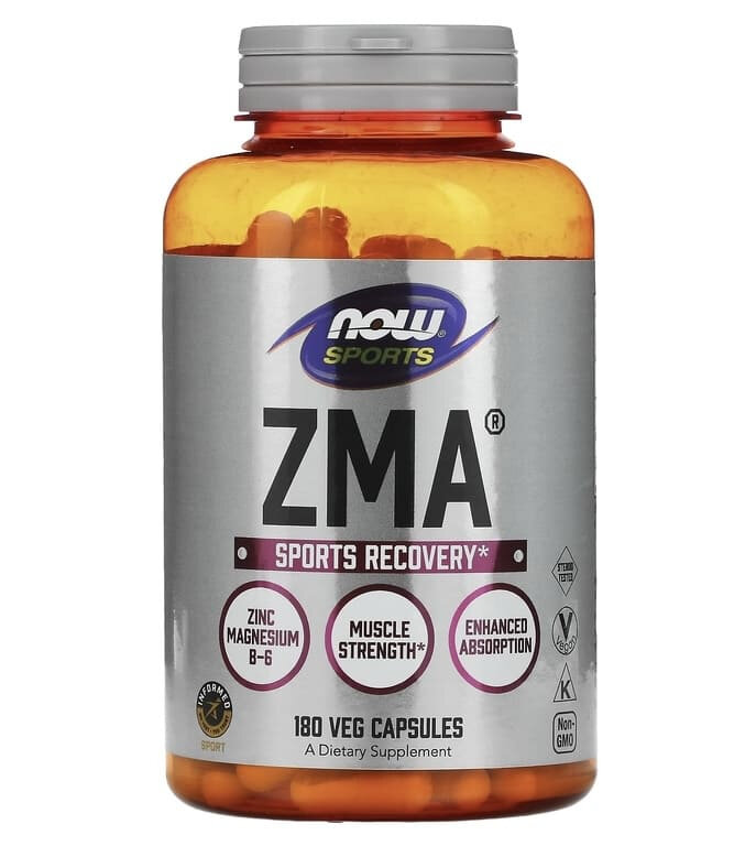 NOW Foods ZMA, ЦМА 180 капсул