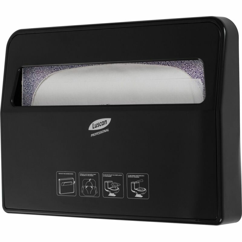 Диспенсер для покрытий на унитаз Luscan "Professional", Etalon, черный, пластик (Tissue Dispenser VX781B)