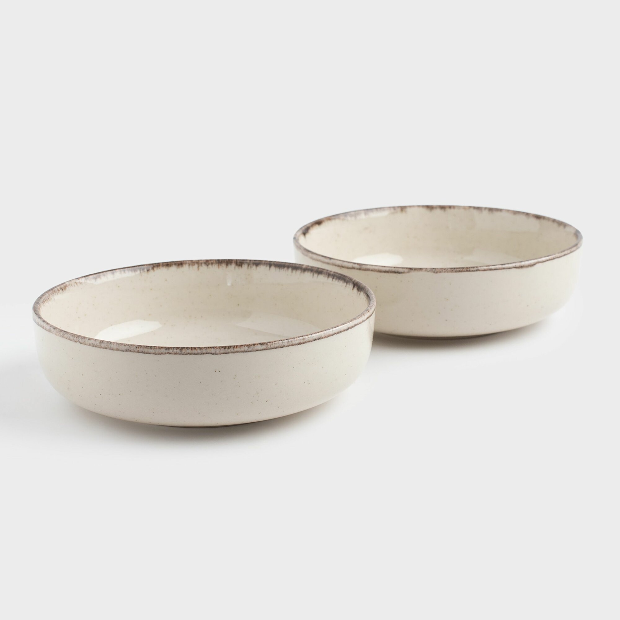 Салатник, 15х5 см, 500 мл, 2 шт, керамика, бежевая, в крапинку, Speckled glaze