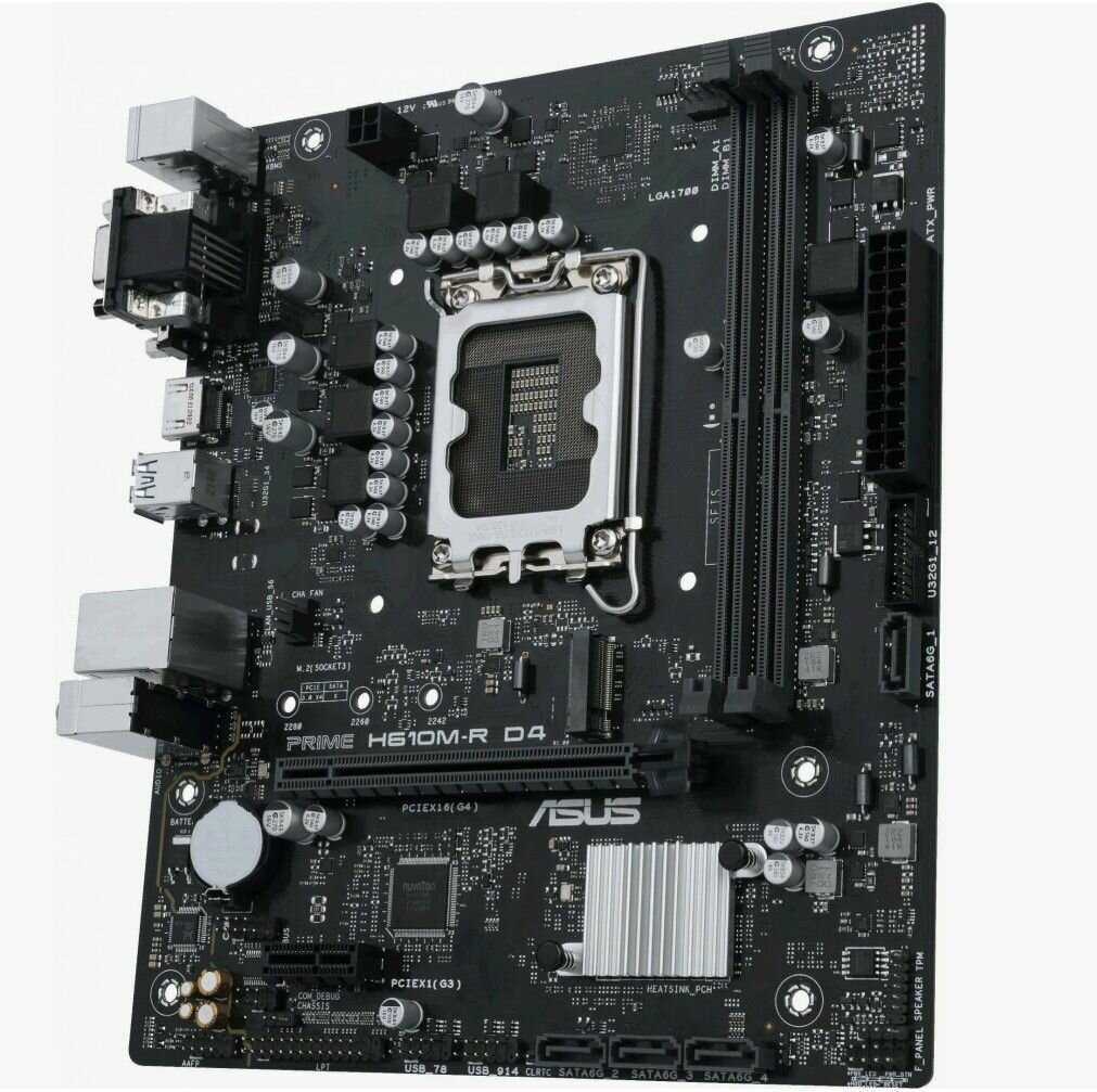 Мат. плата Asus PRIME H510M-R-SI Soc-1200 Intel H510 2xDDR4 mATX AC 97 8ch(7.1) GbLAN+VGA+DVI+HDMI