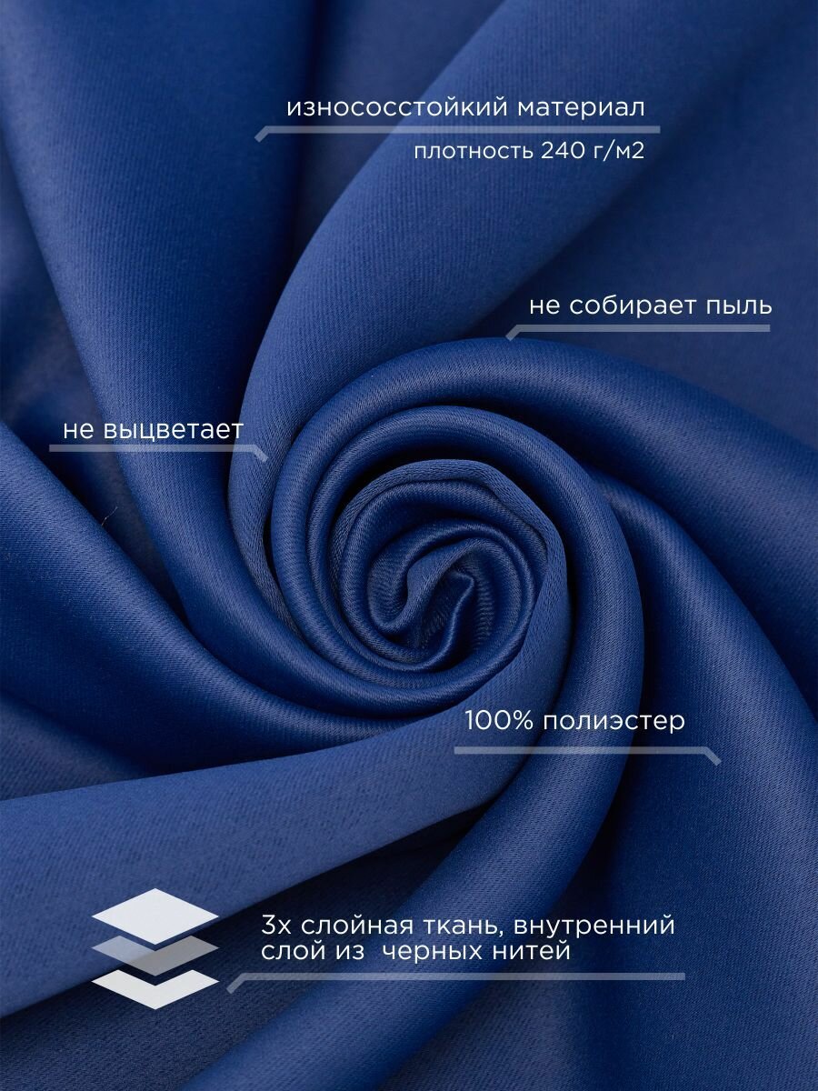 Комплект штор ВсеТканиТут блэкаут 2 шт - 250 х 230 см — фото 1