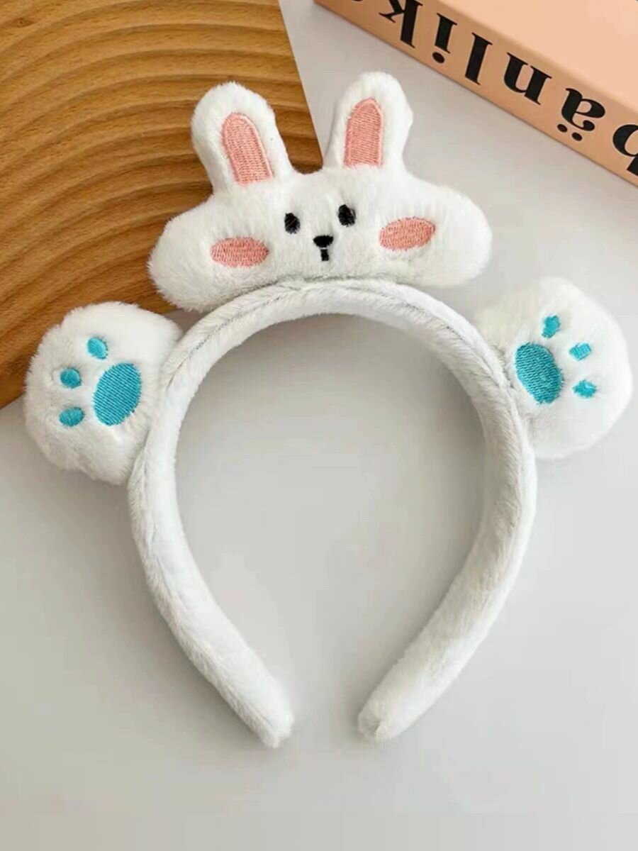 Ободок для волос зайчик с ушками MixMatch ободок с лапками и ушками, женский ободок зайка — фото 1