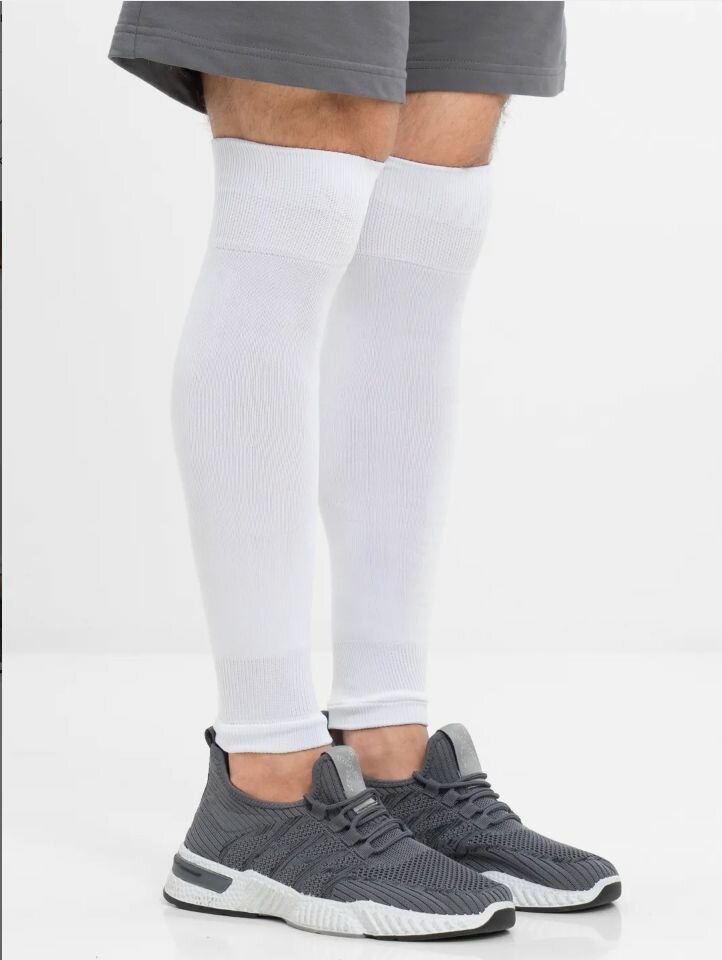 Гетры спортивные POV TRIC, размер 32-37, белый/белый — фото 1