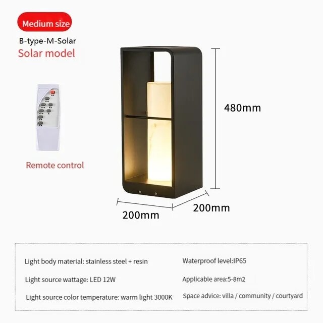 Солнечный садовый фонарь WXZMYD черный, Solar M