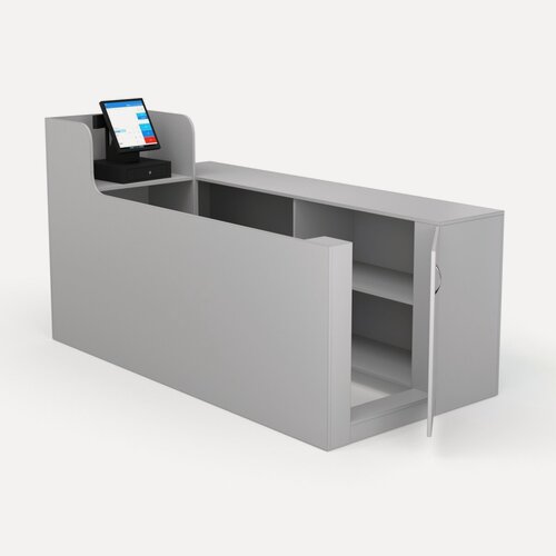 Изображение товара Кассовый стол "лента" №2 правый, Серый. Производитель товара - компания Westcom.