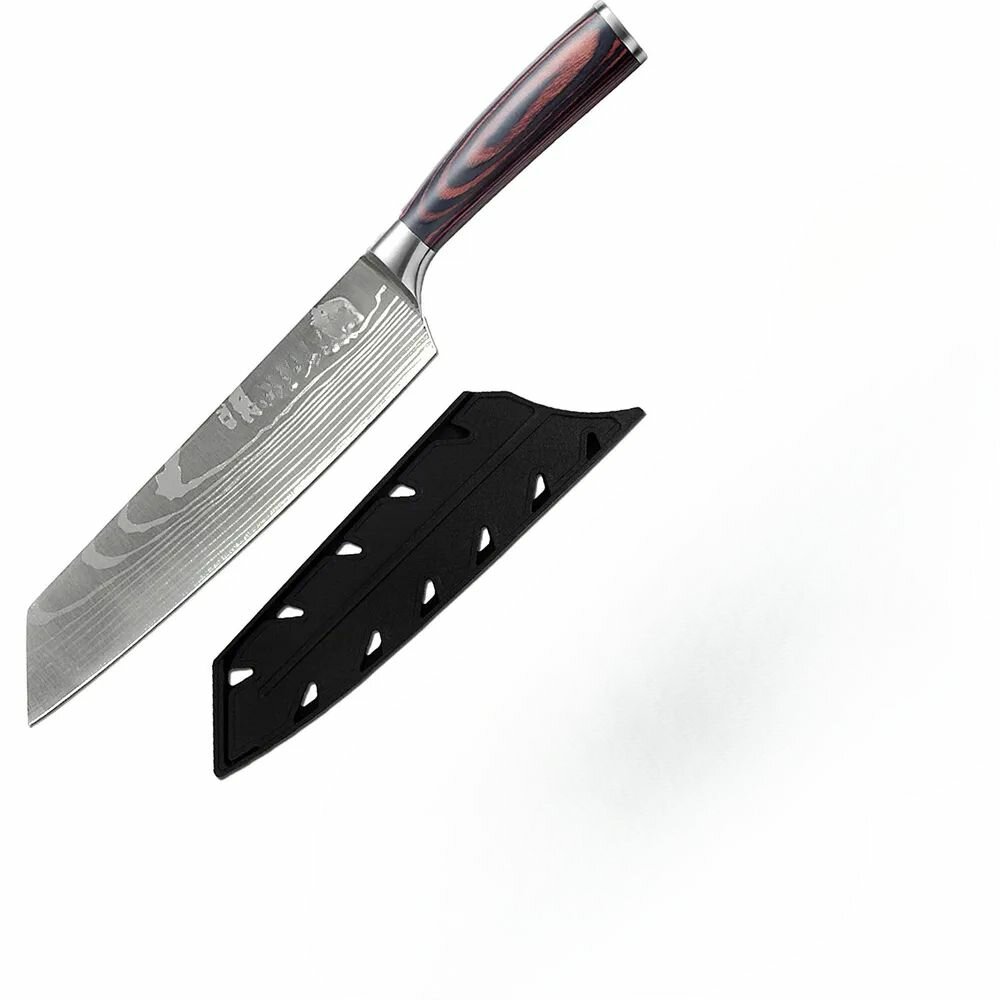 Набор японских кухонных ножей Kimatsugi Akogare. Сталь VG10. 3 ножа. Каждый нож в ножнах