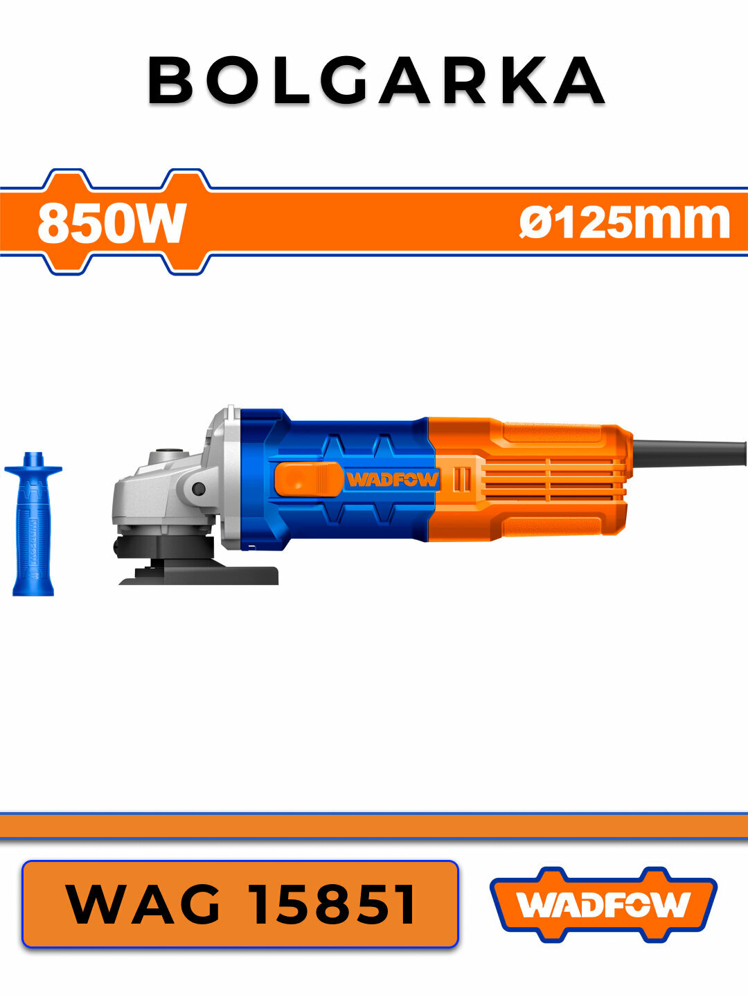 Угловая шлифовальная машина WADFOW WAG 15851