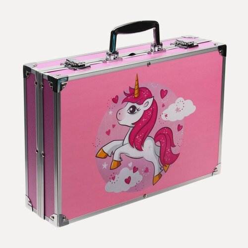 Изображение товара Набор для рисования Calligrata, складной, розовый, в чемоданчике