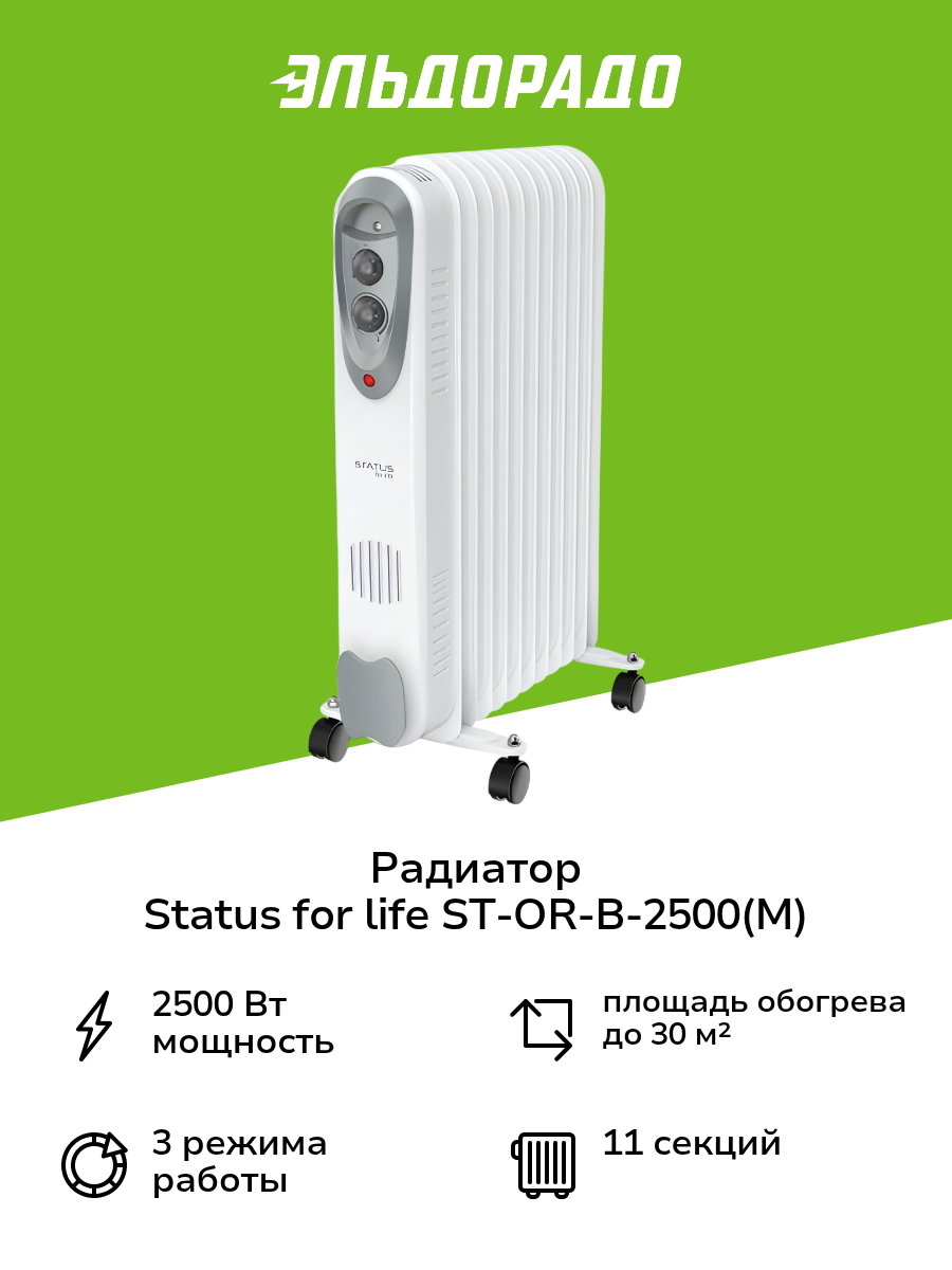 Радиатор STATUS for life ST-OR-B-2500(M)