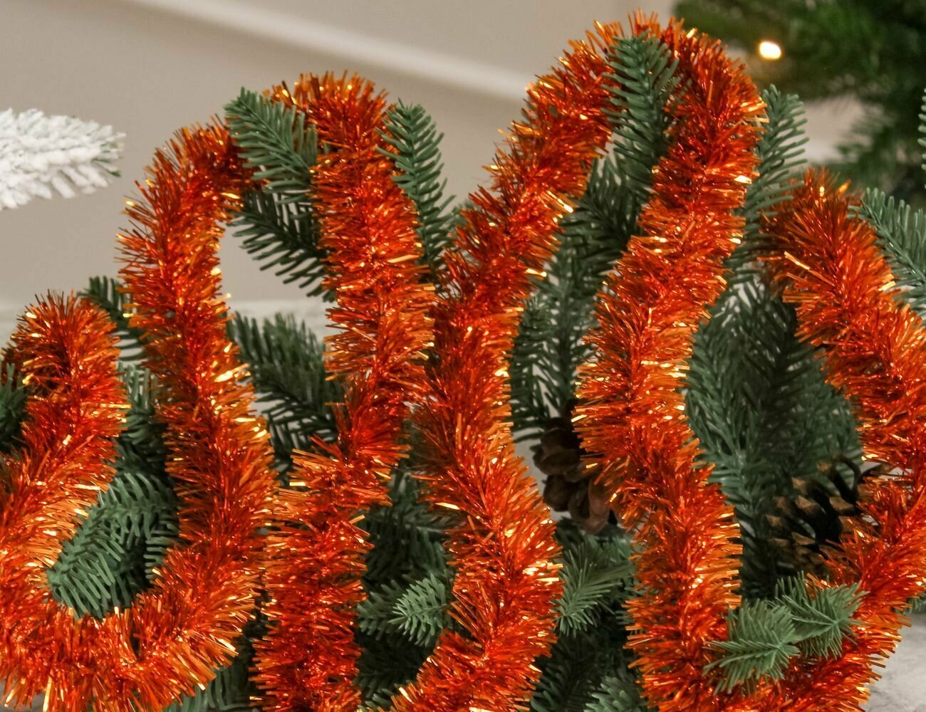 Мишура новогодняя бронзовая 35 мм*2 м MOROZCO М1072-2