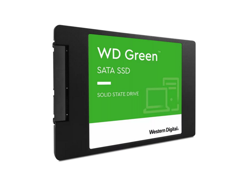 Твердотельный накопитель твердотельный накопитель/ WD SSD Green, 1.0TB, 2.5" 7mm, SATA3, QLC, R/W 545/385MB/s, IOPs н. д./н. д, TBW н. д, DWPD н. д. (12 мес.)