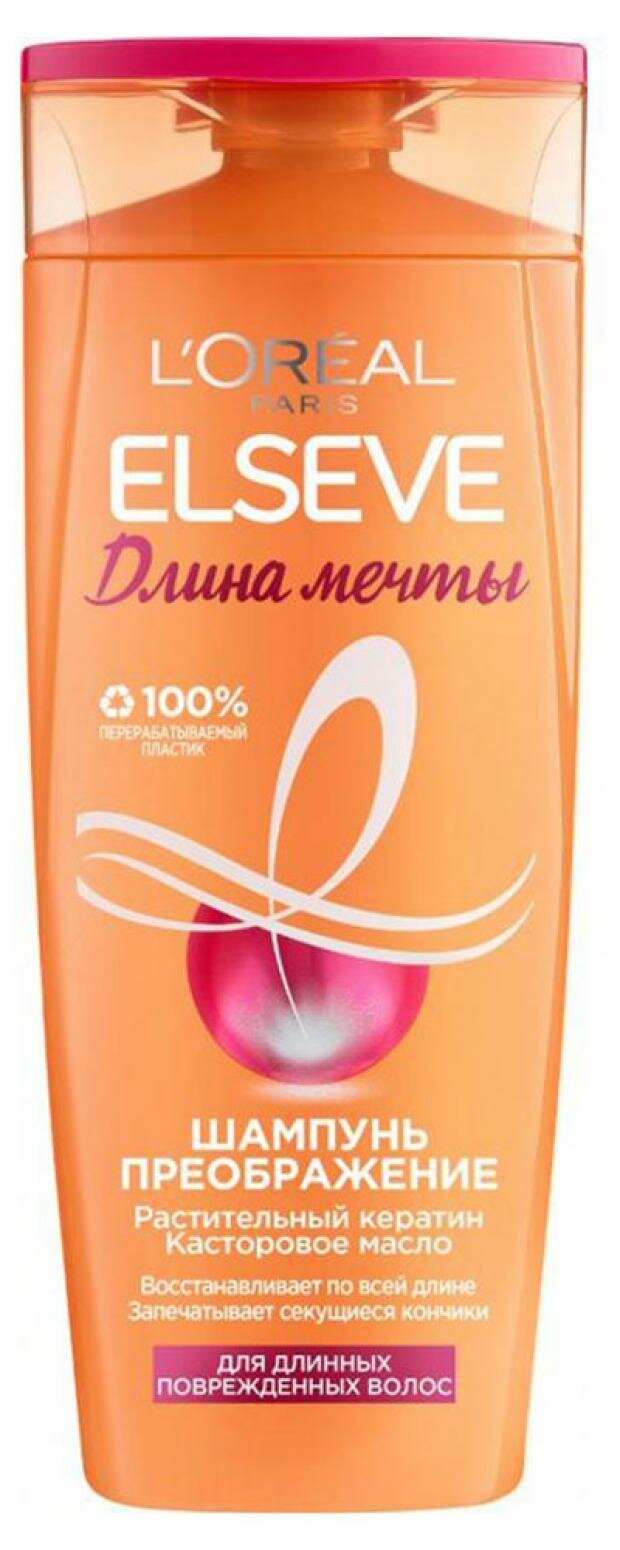 L'Oreal Paris Шампунь Преображение "Elseve, Длина Мечты", с кератином, 400 мл — фото 1