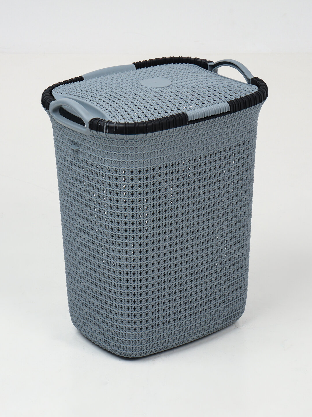 Пластиковый корзина для белья и игрушек, с крышкой и ручкой,