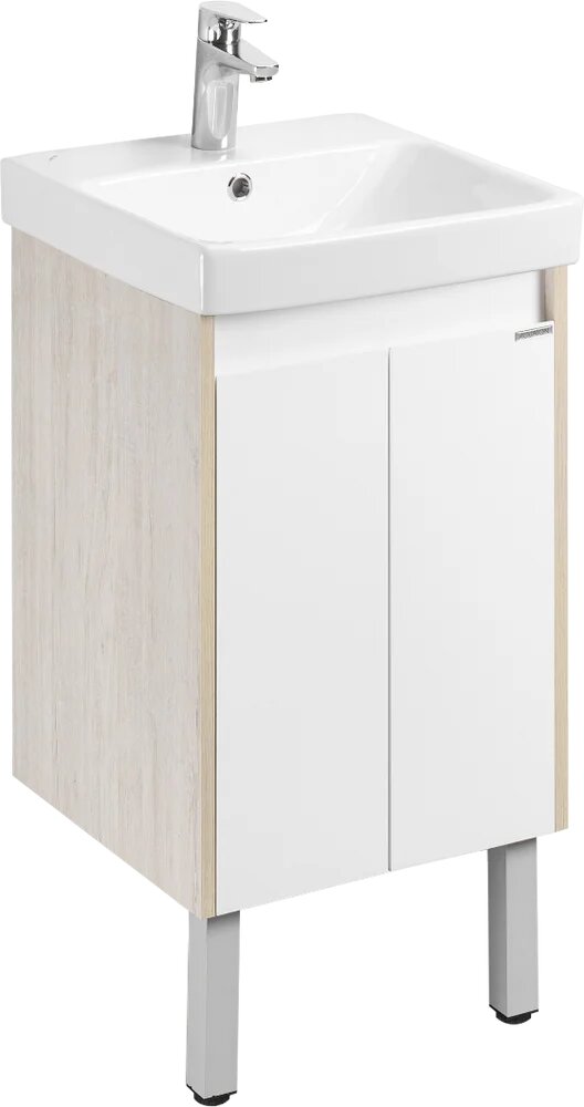 Тумба с раковиной AQUATON Сканди подвесная 45 5 см белая в современном стиле в скандинавском стиле из фарфора