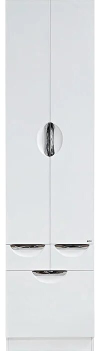 Шкаф-пенал для ванной Misty Орхидея 50 напольный 50 см белый подвесной