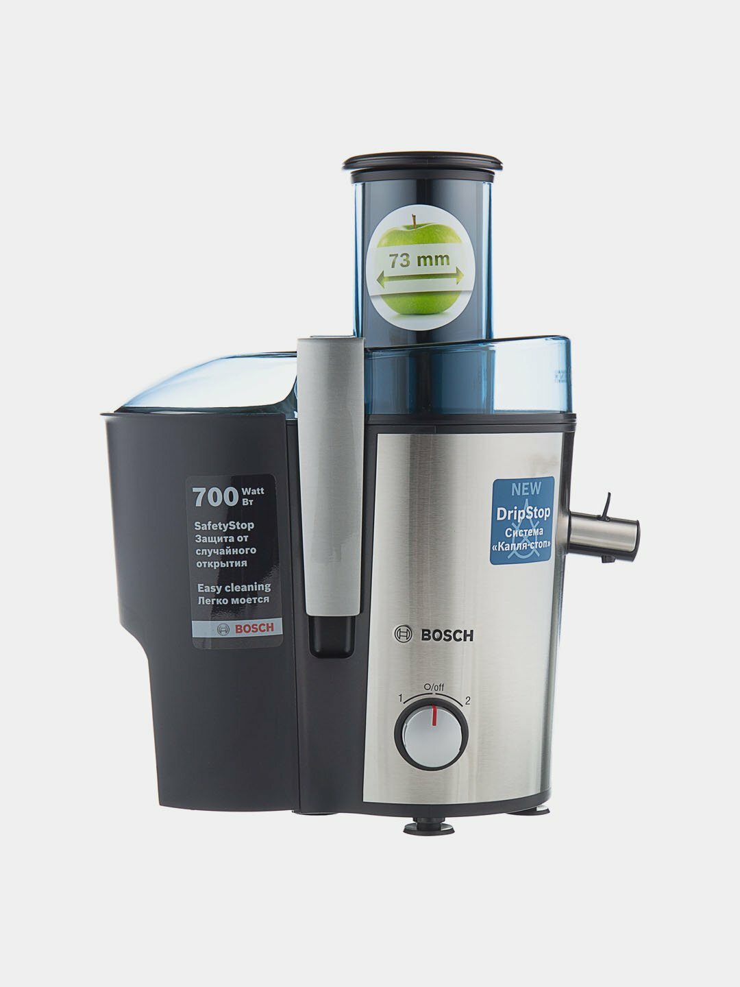 Соковыжималка электрическая BOSCH BS-2002, 1000Вт, 2 скорости, с системой автовыброса мякоти