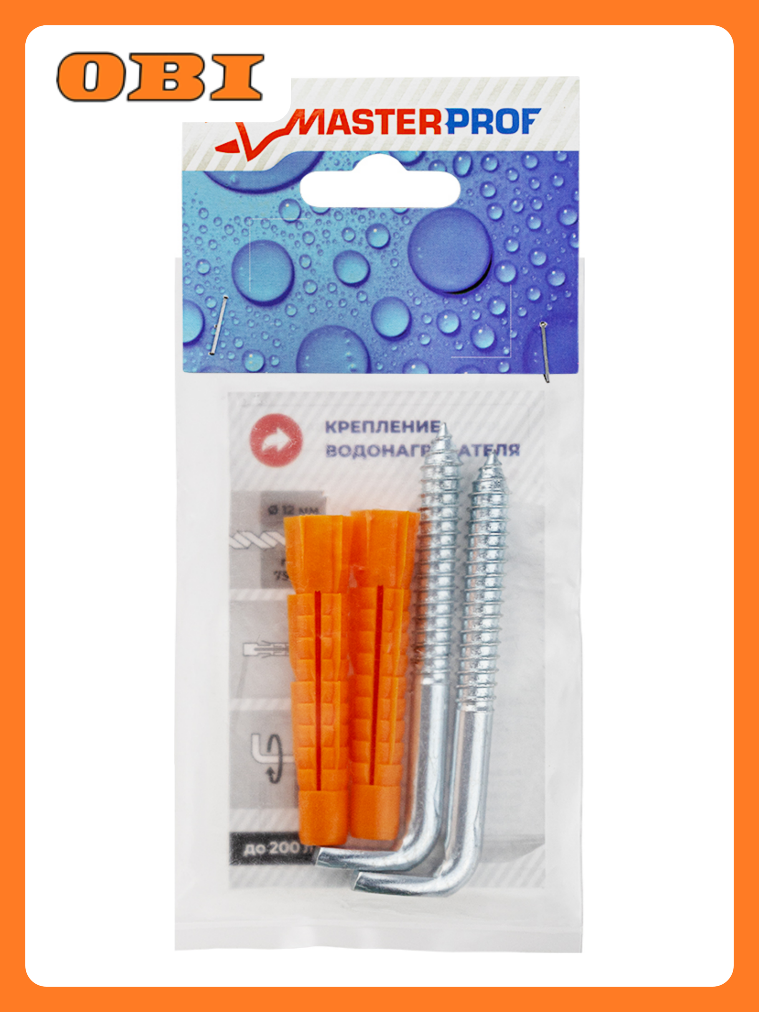 Набор для крепления бойлера универсальный 200 л (шуруп - костыль 10 х 100 2 шт.) MP