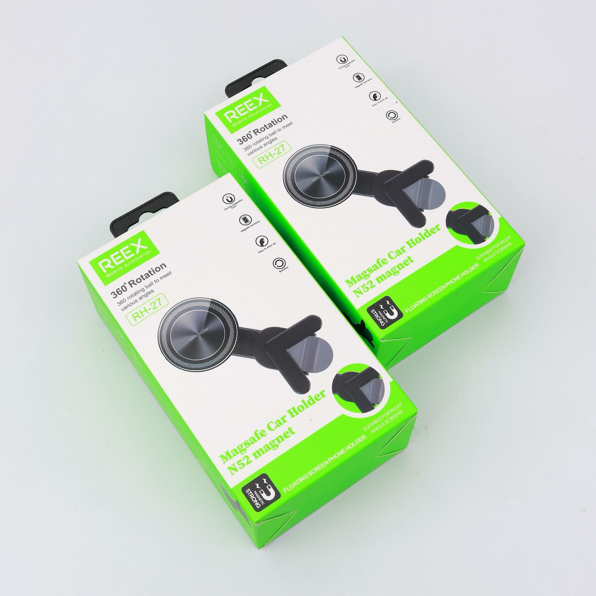 Автомобильный разъём для телефона REEX RH-27 (магнит N52, вращение на 360°)