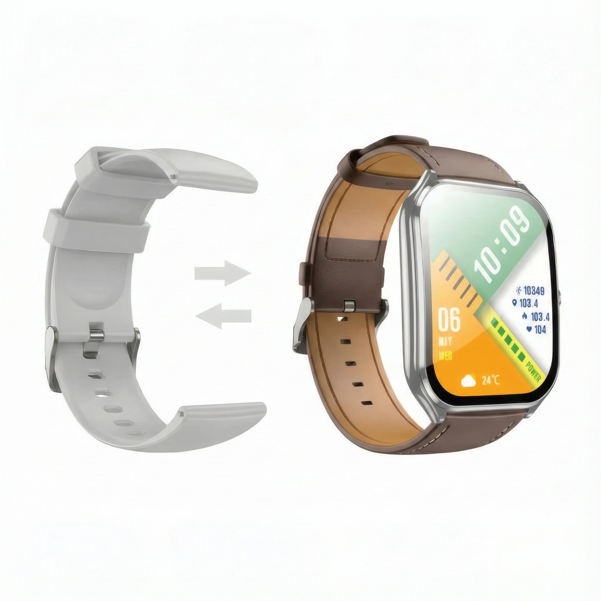 Смарт-часы HOCO Y28, сапфирное стекло, фитнес-функции, 200 мАч, золотистый — фото 1