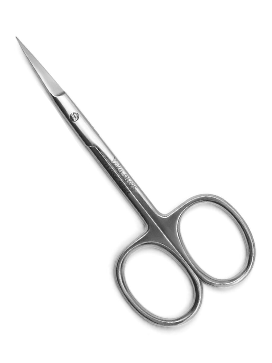 YOKO Ножницы маникюрные для кутикулы изогнутые / Classic Series SN 025, глянцевые, ручная заточка, 10,2 см