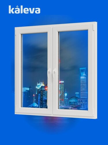 Изображение товара Окно Kaleva 110х140 двухстворчатое поворотная левая и поворот-откидная правая двухкамерный энергосберегающий стеклопакет