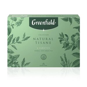 Чай ассорти Greenfield Natural Tisane 6 видов пакетированный, 30 пак.