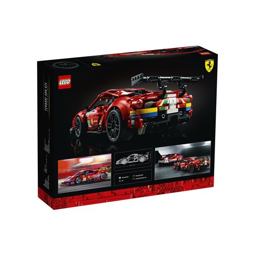 конструктор technic ferrari 488 gte 1677 деталей техник суперкар для мальчиков феррари Конструктор LEGO Technic 42125 Ferrari 488 GTE AF Corse #51, 1684 дет.