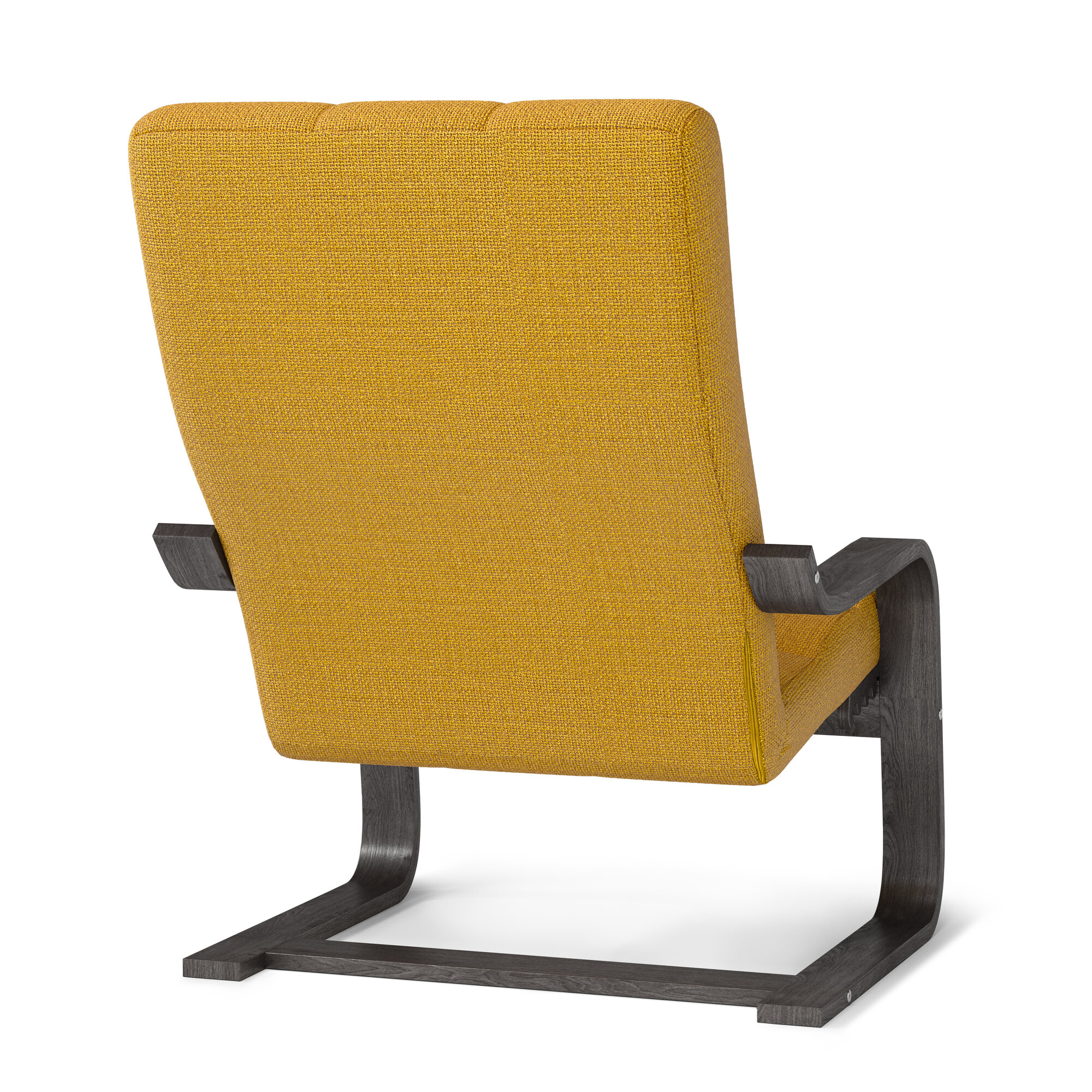 Кресло для отдыха Pragma Okhta с регулируемой спинкой, обивка: текстиль, чёрно-коричневый/жёлтый