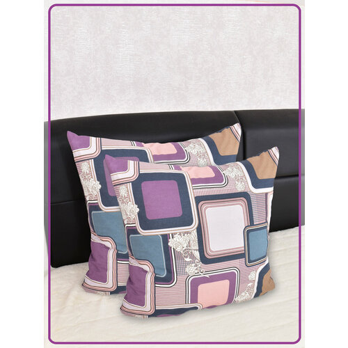 Наволочки Ивановская бязь Лабиринт коричневый 2 шт. 60x60