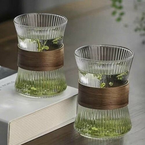 Стаканы армуды Conflate, набор стеклянных стаканов для воды и чая 2 шт, 260 мл, Conflate