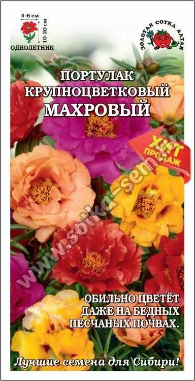 Семена Портулак Махровый крупноцветковый (смесь) 01г (Золотая сотка Алтая)