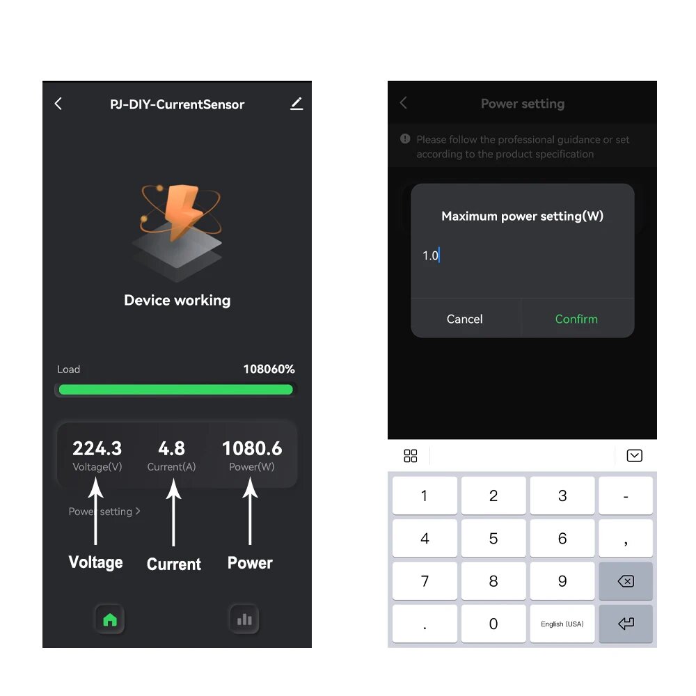 Ваттметры Счетчик энергии MatSee Plus Tuya Smart Life 80A