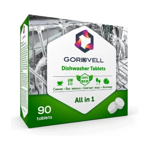 Таблетки для посудомоечных машин Gordvell Eco All in 1, 90 шт.