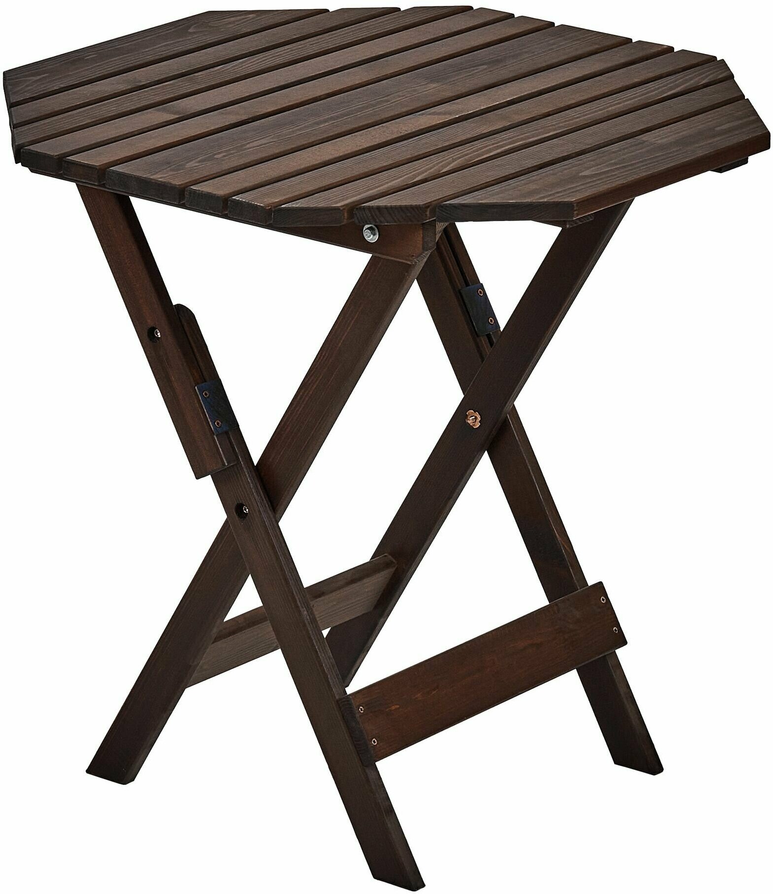 Стол складной, деревянный для сада и дачи, 70*70см, сансет - фотография № 3