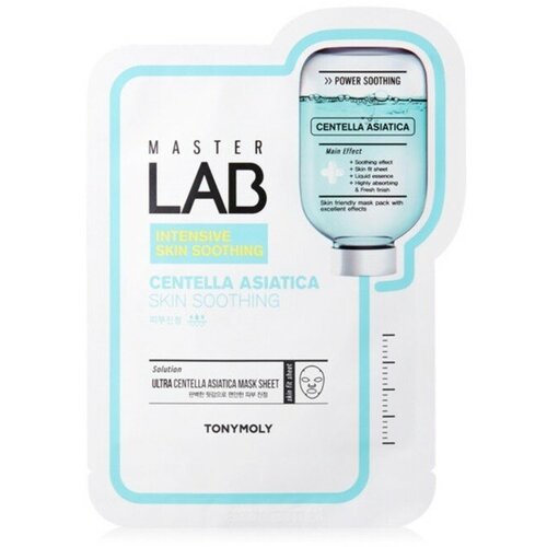 Маска для лица Tony Moly Master Lab Centella Asiatica азиатика центелла, омолаживающая, 19 мл