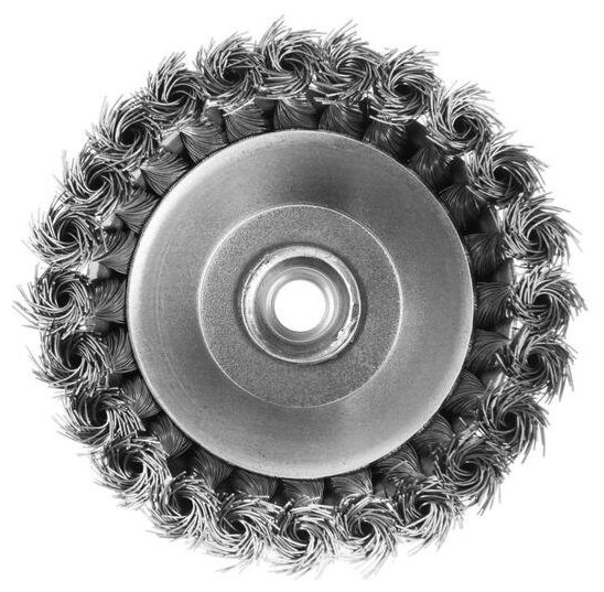 Щетка металлическая для УШМ TUNDRA, крученая проволока, "чашка", М14, 125 мм TUNDRA 1032347 . - фотография № 10