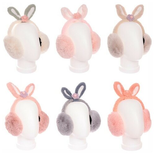 Наушники меховые Your Bunny микс 3 цвета розовый серый белый 44900₽