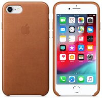 Чехол Apple кожаный для iPhone 8 / 7 bright orange