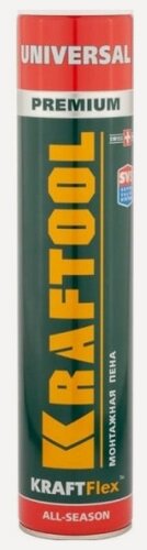 Изображение товара Пена монтажная Kraftool KRAFTFLEX PREMIUM 41173_z01, адаптерная, всесезонная, 750 мл.