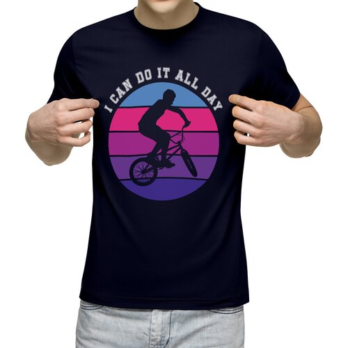 фото Мужская футболка «bmx велосипед» (2xl, черный) us basic