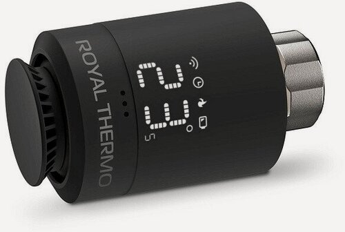 Изображение товара Термостат радиаторный электронный Royal Thermo Smart Heat, чёрный, art. RTE 77.001B