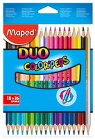 Maped Цветные карандаши двусторонние Color Peps Duo 36 цветов 18 штук (829601)