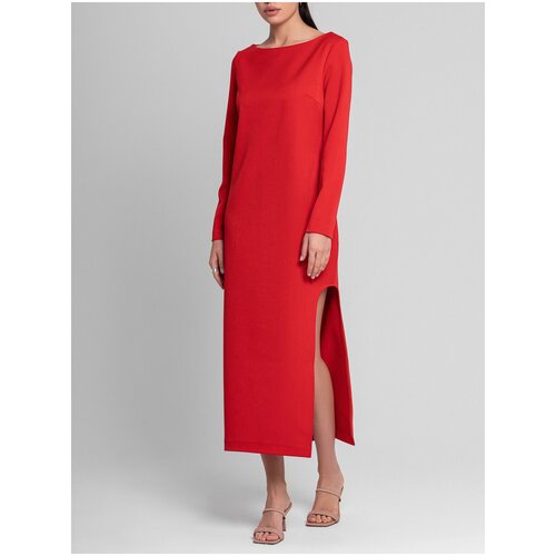 фото Платье с вырезом лодочка (s / красный) multilook