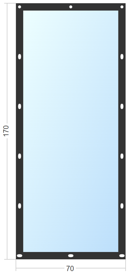 Мягкое окно Софтокна 70х170 см съемное, Французский замок, Прозрачная пленка 0,7мм, Черная окантовка, Комплект для установки - фотография № 3