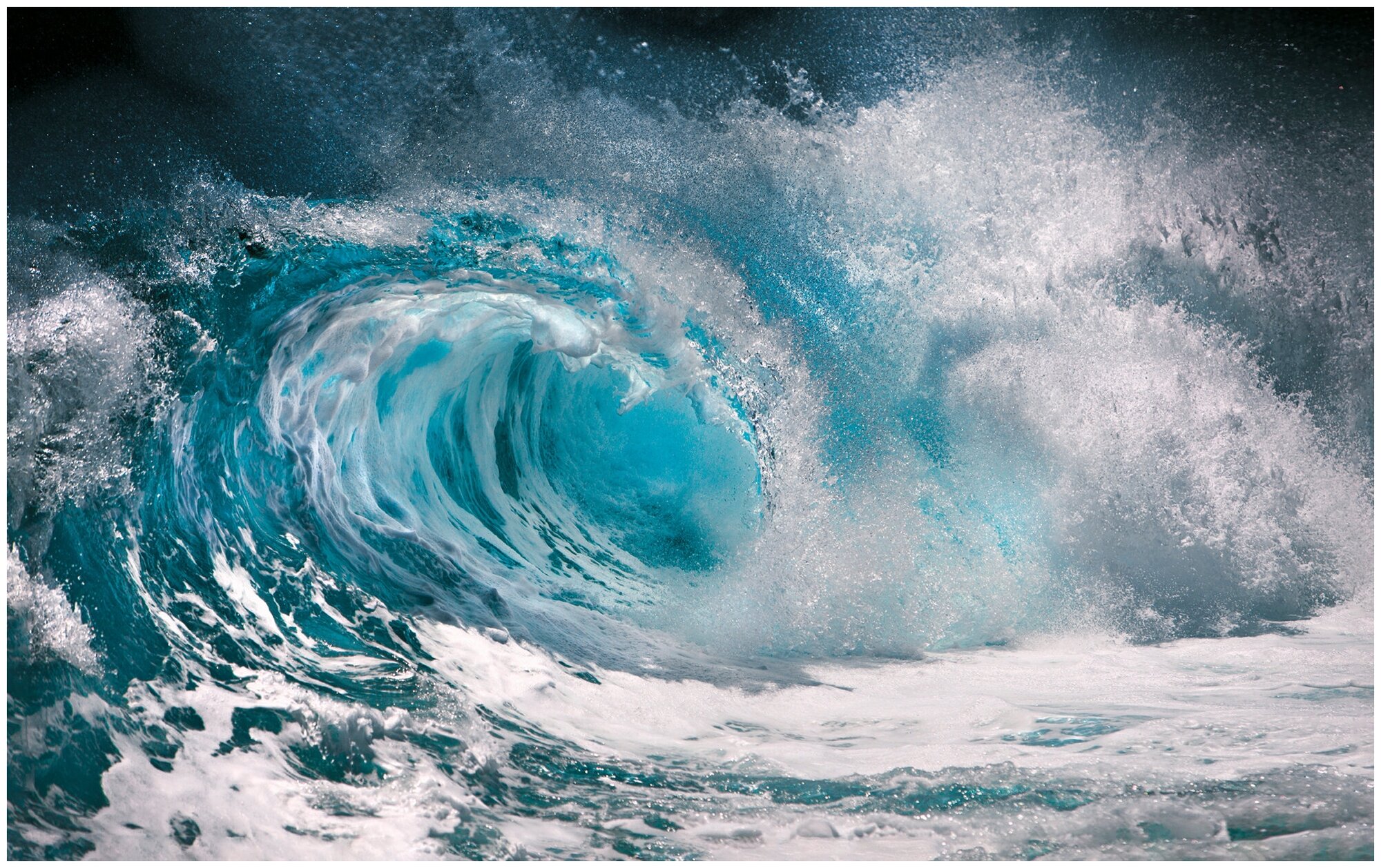 Картина на холсте Океанская волна 60x100 см